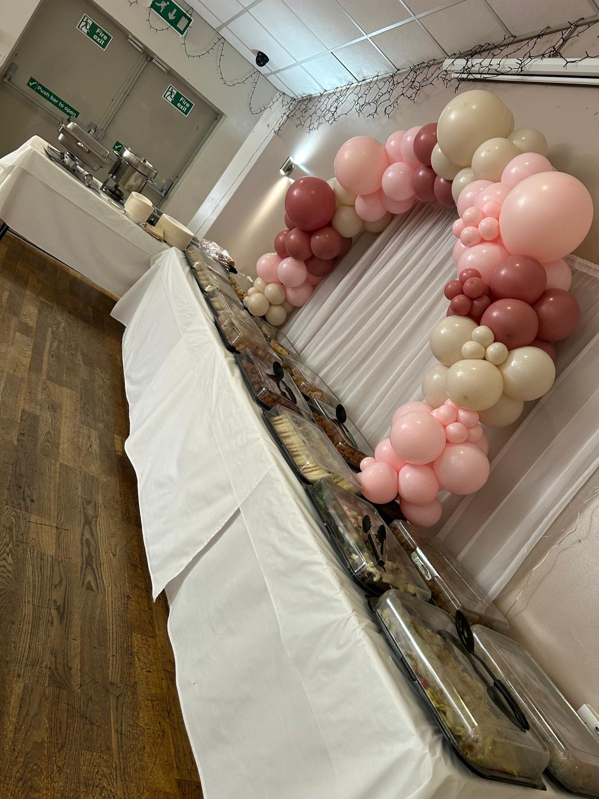 Perfect Platter Liverpool venue set-up — Balloon Arch Event